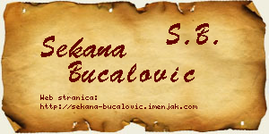 Sekana Bucalović vizit kartica